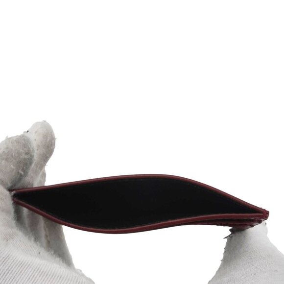 Yves Saint Laurent  Cassandra Leather Card Holder Burgundy - Picture 10 of 12